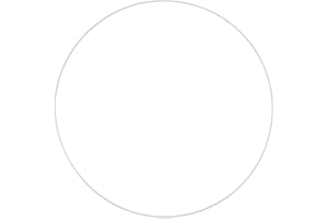 GLOREX 6 1294 212 - Anello in metallo per il crafting con diametro di circa 50 cm, rivestito di bianco, per acchiappasogni, macramè, decorazione murale e floricoltura