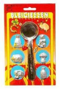 Weco 7826 - Bleigiessen, 6 Bleifiguren mit Löffel