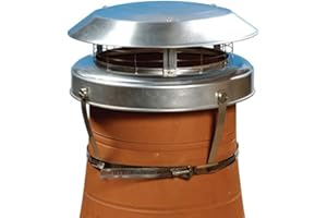 DEBRETT FIRES Aluminium COLT TOP 2 Chimney Cowl Anti Down Draught with Bird Guard RAIN Entry Protection Stop Smoke Fume BLOWBACK for STOVES & Fires