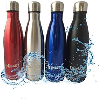 Your SMART Training Water Bottle! – Double Walled, Vacuum Insulated, Stainless Steel Water Bottle &amp; Drinks Bottle – up to 24 Hours Cold – up to 12 Hours Hot – 500ml – Great Sports Water Bottle, Vacuum Flask Bottle &amp; Everyday Water Bottles – BPA Free – Money Back Guarantee (Silver)
