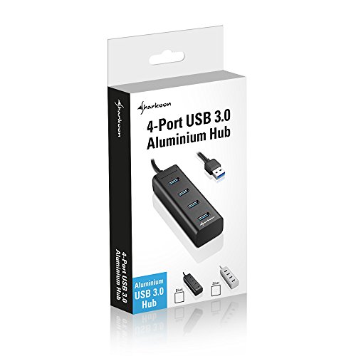 Sharkoon 4-Port USB 3.0 Aluminium Hub schwarz - 2