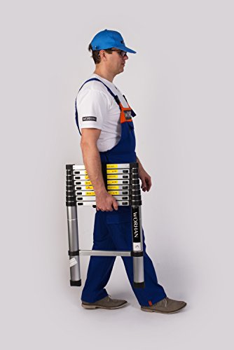 WORHAN® 2.6m TELESKOPLEITER ALULEITER ANLEGELEITER ALULEITER ALU TELESKOP LEITER MULTIFUNKTIONS LEITER 260cm 1K2.6 (……2.6m C-Line) - 5