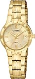 Citizen Damen-Armbanduhr Quarz Edelstahl Casual, Farbe: goldfarbenem (Modell: eu6022–54P)