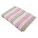 Baby Boys/Girls Striped Supersoft Fleece Wrap Blanket (75cm x 100cm) (Pink/Yellow/Brown)