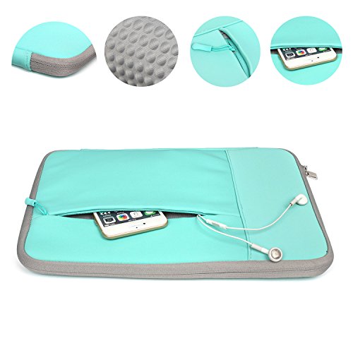 Ivencase® stoßfest Neopren Laptop Sleeve Tasche Hülle Beutel Für 15-15.6 Zoll Laptop / Notebook / Macbook Pro 15 / Macbook Pro Retina Display 15 – Teal-Gray - 3