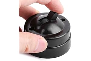 Uadme Interruptor de Control Único Retro, Interruptores de Palanca Antiguo, Interruptor Redondo Retro, para Hotel de Oficina en Casa (Negro)