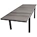 Produktbild Aluminium Gartentisch ausziehbar 160/210/260x95cm mit Polywood-Tischplatte Gartenmöbel Schwarz/Grau