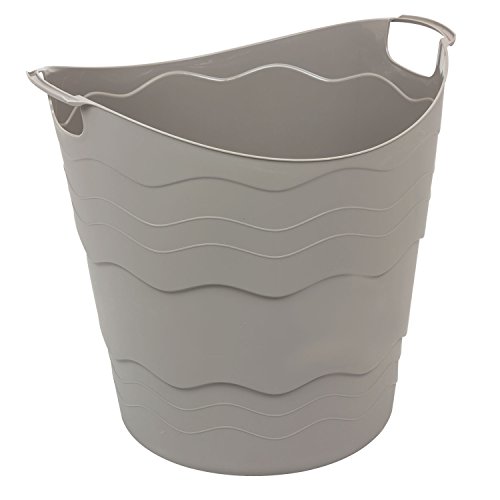 Flexibler Tragekorb Aufbewahrungskorb Wäschekorb Korb grau