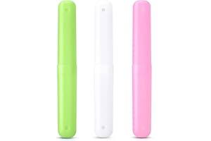 USTNIR Étui à Brosse à Dents, 3 Pièces étuis de brosse à dents de voyage en plastique, Etui de Voyage pour Brosse à Dents, Portable Étui Brosse a Dent, Etuis de Protection pour Tête de Brosse à Dents