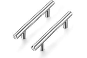 Ravinte 20 stycken silver möbelhandtag T-stång handtag för köksskåp 76 mm