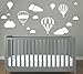 Produktbild Heißluftballon mit WOLKEN SET 20 teilig Wandtattoo Wandaufkleber Sticker Aufkleber Wand Himmel Baby (Weiss)