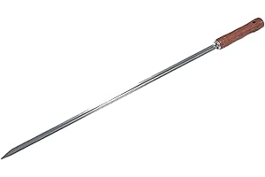 MOESTA BBQ EST. 2012 MOESTA-BBQ 10212 – Brochette pour Barbecue Churrasco – Acier Inoxydable avec Manche en Bois – 85 cm x 10 mm – Barbecue sphérique Mangal