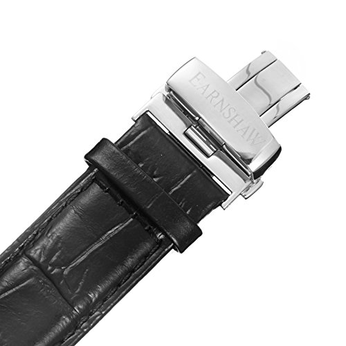 Thomas Earnshaw Beagle Men's Automatic Watch with Black Dial Analogue Display with Black Leather Strap ES-0028-01