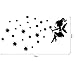 Produktbild Wandaufkleber, 1 Satz (29 st¨¹ck) Fee weht sterne Acryl wandaufkleber f¨¹r Neue hochzeit raumdekoration, 74 * 40 cm, black