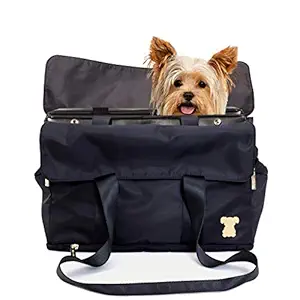 Miso Pup Flap Tote Interchangeable Airline Approved Pet Carrier Combo with Large Document Pockets for Small Dogs (Pet Carrier Base & Shell Tote)
