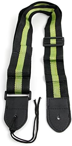 Black & Green Stripe Guitar Controller Strap For Guitar Hero & Rock Band Guitars On PS3, PS2, Xbox 360 & Wii (Compatible With Guitar Hero: Warriors of Rock, 6, 5, 4, 3, 2 & 1)