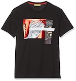 versace jeans herren t shirt Straight hemline Versace Jeans Couture Herren Man Man T-Shirt Pullunder, Schwarz (Nero 899.0), X-Large