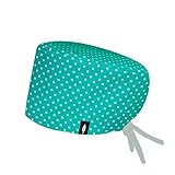 Surgical scrub cap TURQUOISE for long hair.