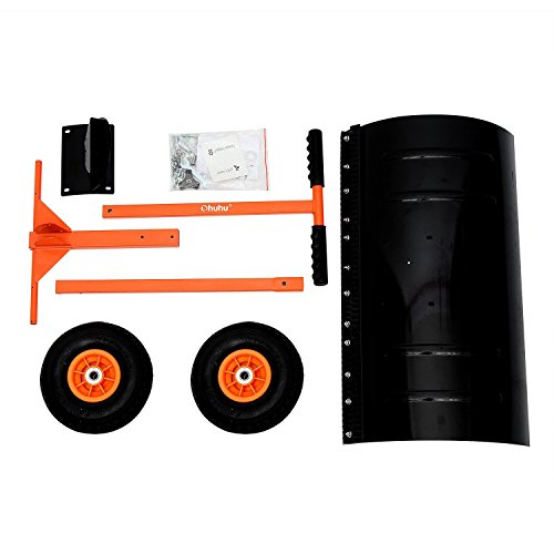 Ohuhu® Schneeschieber einstellbar Rad-schneeschaufel schwerlast mit 2 extra große Räder, 5 Stufen höhenverstellbar - 7