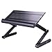 Produktbild KTYXGKL Lazy Bett Schreibtisch Klappschüler Bett Und Computerständer Können Laptop-Tisch 56x28,5x53cm Heben Klapptisch (Farbe : SCHWARZ)