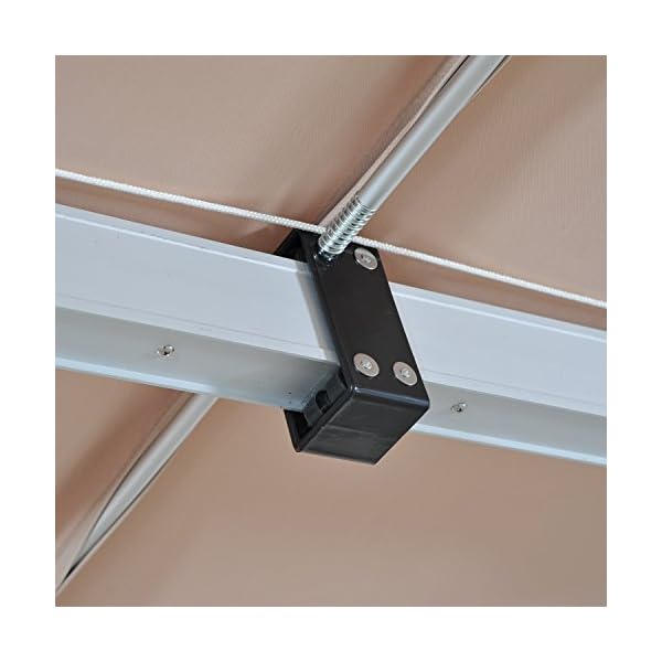 Outsunny Standing Awning Garden Outdoor Manual Canopy Sun Shade Wedding Event Shelter UV Blocker Aluminium Frame - Image 10