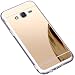 Produktbild Hülle Kompatibel mit Samsung Galaxy J5 2015 Spiegel Hülle Mirror Silikon Glitzer Cool Bling Kristall Strass Diamant Hülle TPU Silikon Soft Flex Hybrid Case Cover Luxus Hülle für Galaxy J5 2015,Gold