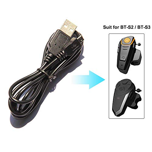 ENCHICAS Cable de Carga para BT-S2/BT-S3 Intercomunicador Moto