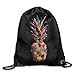 Produktbild gthytjhv Colored Pineapple Men Women Rucksack mit Kordelzug Travel Bag Lightweight Unique 16.9x14.2