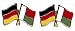 Produktbild Yantec Freundschaftspin 2er Pack Deutschland Madagaskar Pin Anstecknadel Doppelflaggenpin