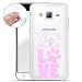 Produktbild Finoo Samsung Galaxy J3 2016 TPU Handyhülle Made In Germany Hülle mit Motiv für Optimalen Schutz Silikon Tasche Case Cover Schutzhülle für Dein Samsung Galaxy J3 2016 - Love Pfote rosa