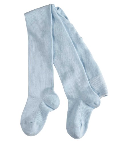 FALKE Unisex Baby Family Plain Tights, Blue (Powder Blue), 9-12 Months (Manufacturer Size:74-80)