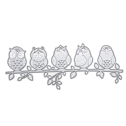 Amazingdeal365 Eulen Familie ! Metall Form Schablonen Schneiden DIY Dekor Sammelalbum Karten Buchzeichen Lesezeichen als Geschenk für Freunde Geburtstag Kinder,Kindergarten Hobby Schule Handarbeit Unterricht usw. Ein tolles Geschenk!