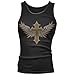WOMENS VEST THE GOLD CROSS RHINESTONE DIAMANTE CRYSTAL TANK TOP~LADIE SIZE 10-16[Black,Womens Size 12]