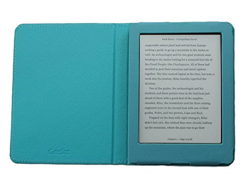 Gecko Kobo Touch 2.0 Hülle Luxus - Hell Blau - eReader Schutzhülle aus hochwertigem PU-Leder / eReaderhülle mit Aufweck/StandbyFunktion / eReader Cover geeignet Für Kobo Touch 2.0