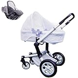 BUGGY KINDERWAGEN BABYSCHALE UNIVERSAL MÜCKENNETZ INSEKTENSCHUTZ MOSKITONETZ BALDACHIN