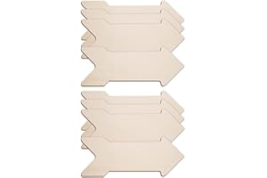 NATHA 8 Piezas Recortes en Forma de Flecha de Madera Flecha Sin Terminar Letrero de Madera Placa de Madera Colgante en Rebanada de Flecha de Madera