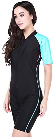 OYMMENEY Women's and Girls One Piece Jumpsuit Short Sleeve Swimsuit Swimwear Unitard Legsuit Swimming Costume