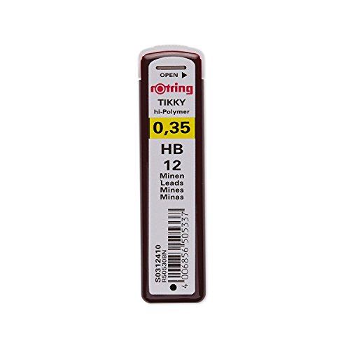 rOtring Tikky 3er Set Ersatzminen HB (1, Ersatzminen Set | 0,35 HB | 0,5 HB | 0,7 HB) - 3