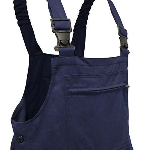 KERMEN – Arbeits-Latzhose Hamburg Kombi-hose Blaumann 100% BW 245gr – made in EU – Blau, Dunkelblau - 3