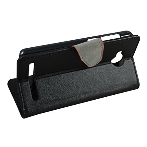 Huawei Y3 II Pro Custodia,Mama Mouth Portafoglio custodia in PU di cuoio pelle con supporto carte di credito in Piedi caso Case per Huawei Y3II Pro / Huawei Y3 2 Smartphone,Nero