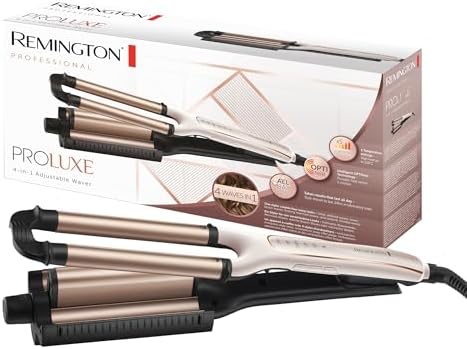 Remington Arricciacapelli Piastra Onde, 4 Tipi Di Onde E Volume Ai Capelli, 5 Temperature, Cilindro Centrale Regolabile, Proluxe Ci91Aw, Rosa