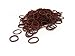 Pack of 250 Small Mini Hair Elastics Rubber Braiding Bands for Dreads Cornrows Braiding (Brown)