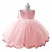 iEFiEL Baby Girl's Princess Dresses Flower Wedding Party Bowknot Lace Tulle Dress Pink 18-24 Months