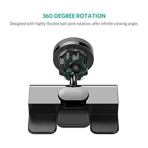 UGREEN Porta Cellulare Magnetico Universale da Auto per CD Slot, 360 Â° Girevole Supporto Auto Supporto Magnetico Cellulare per GPS, iPhoneX/8 Plus/8/7 Plus/7, Samsung S8 / S8 Plus/Note 8, ecc.
