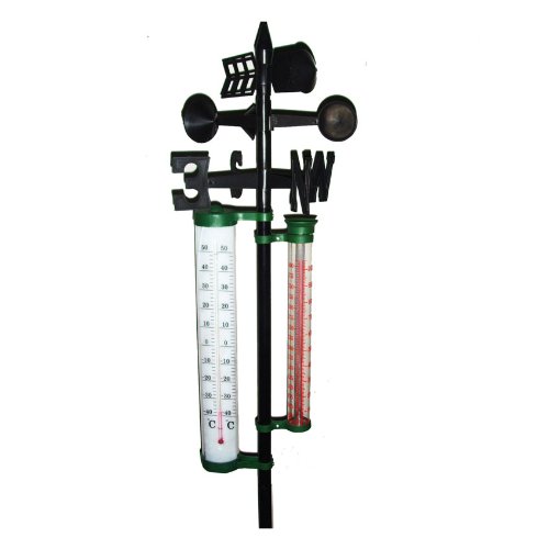 Außen Wetter Station Thermometer Windmesser Niederschlag Messung Windrichtung Anzeige Harms 504405