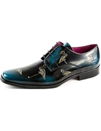 Melvin & Hamilton MH15-200 - Zapatos de Cordones de Piel Lisa para Hombre Azul Azul 41 EU