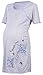 Happy Mama Women's Maternity Hospital Gown Nightie for Labour & Birth. 165p (Blue, UK 18)