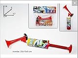 trompeta de gas Tifa tu equipo CIGIOKI - Trompeta de Estadio Sonora Funciona con Aire sin Gas, Rojo, 25 x 10 x 5 cm