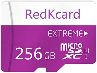 Micro SDXC 64GB RedKcard Flash Memory Card with Adapter Class 10 UHS-I High Speed (256GB)