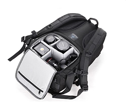 Nasis Sac    Dos Professionnel Sac De Cam  ra En Nylon Universel Pour Appareil Photo Num  rique SLR Comme Nikon Canon AL2019  noir 